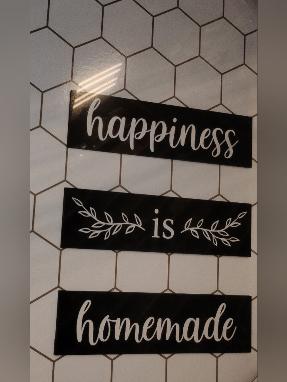 Black 'Happiness Is Homemade' Wall Art Canvas